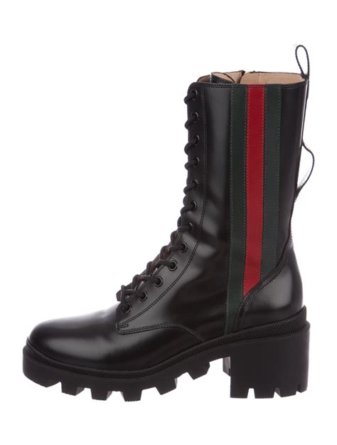 gucci combat boots with fur|thigh high gucci boots.